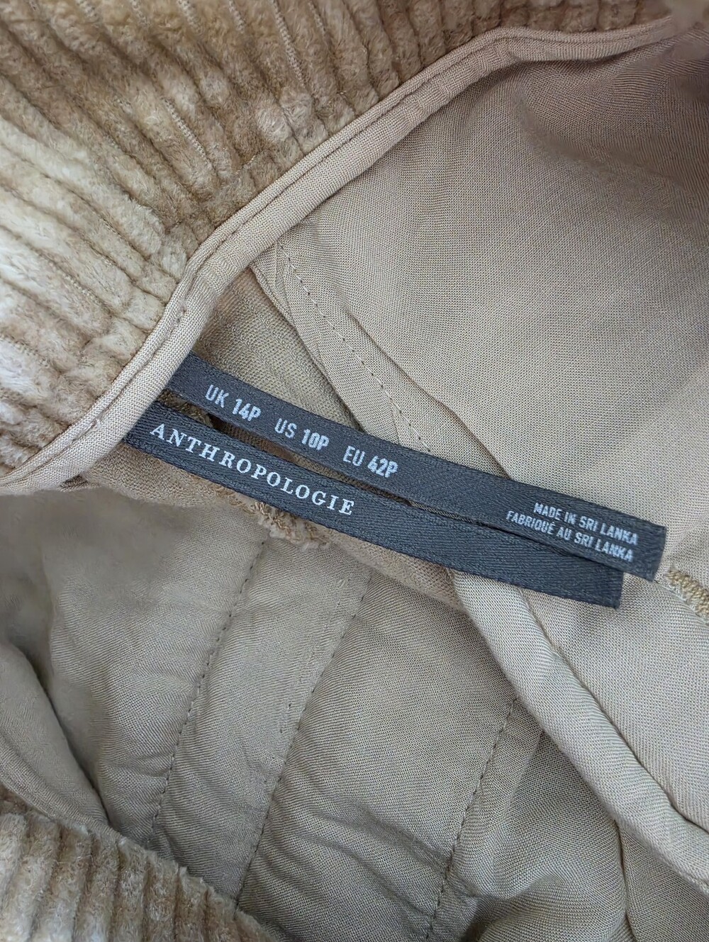 Anthropologie Wide-Leg Corduroy Pants in Camel - Picture 5 of 6
